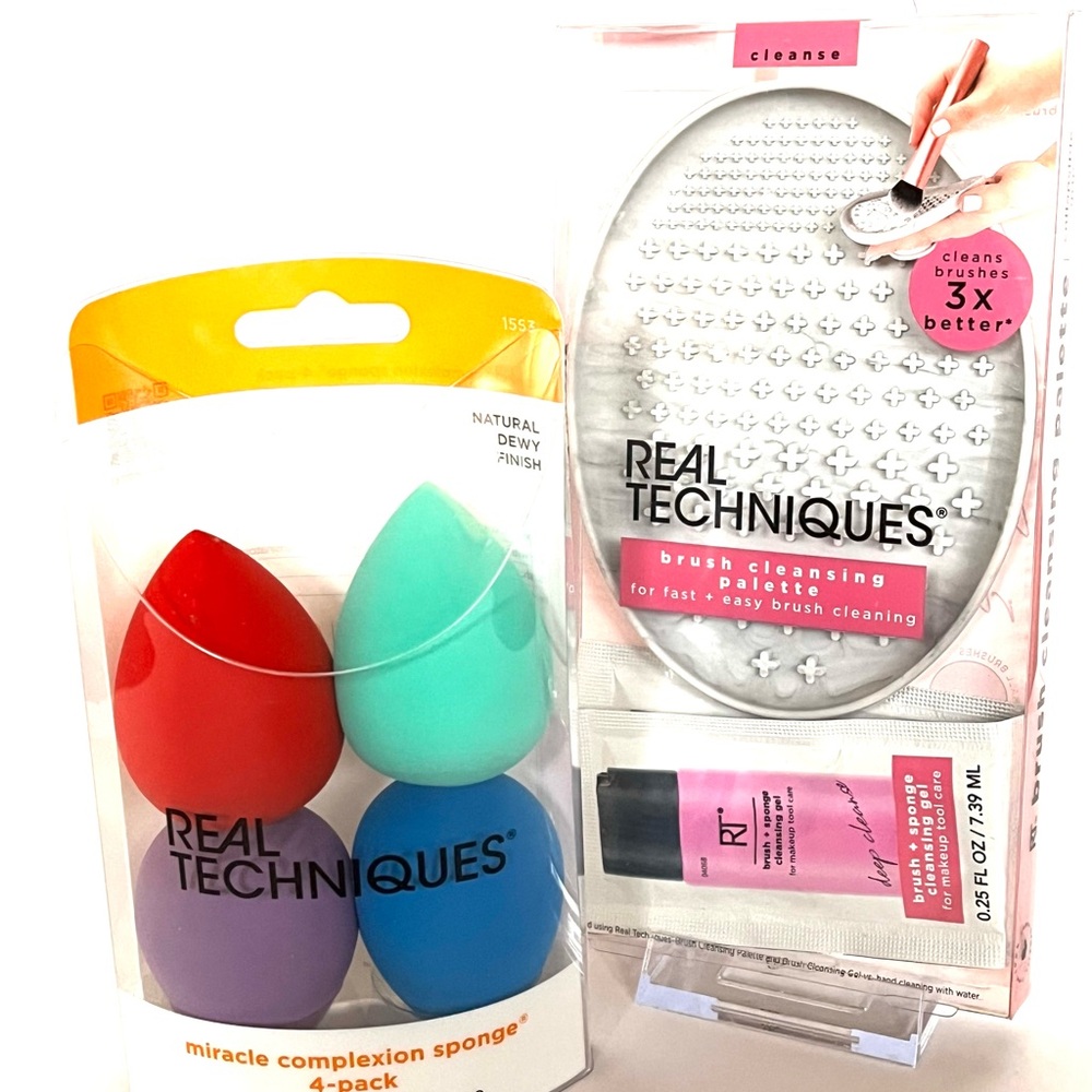 Real Techniques Miracle Complexion Sponge 4-Pack - Red, Green, Purple, Blue